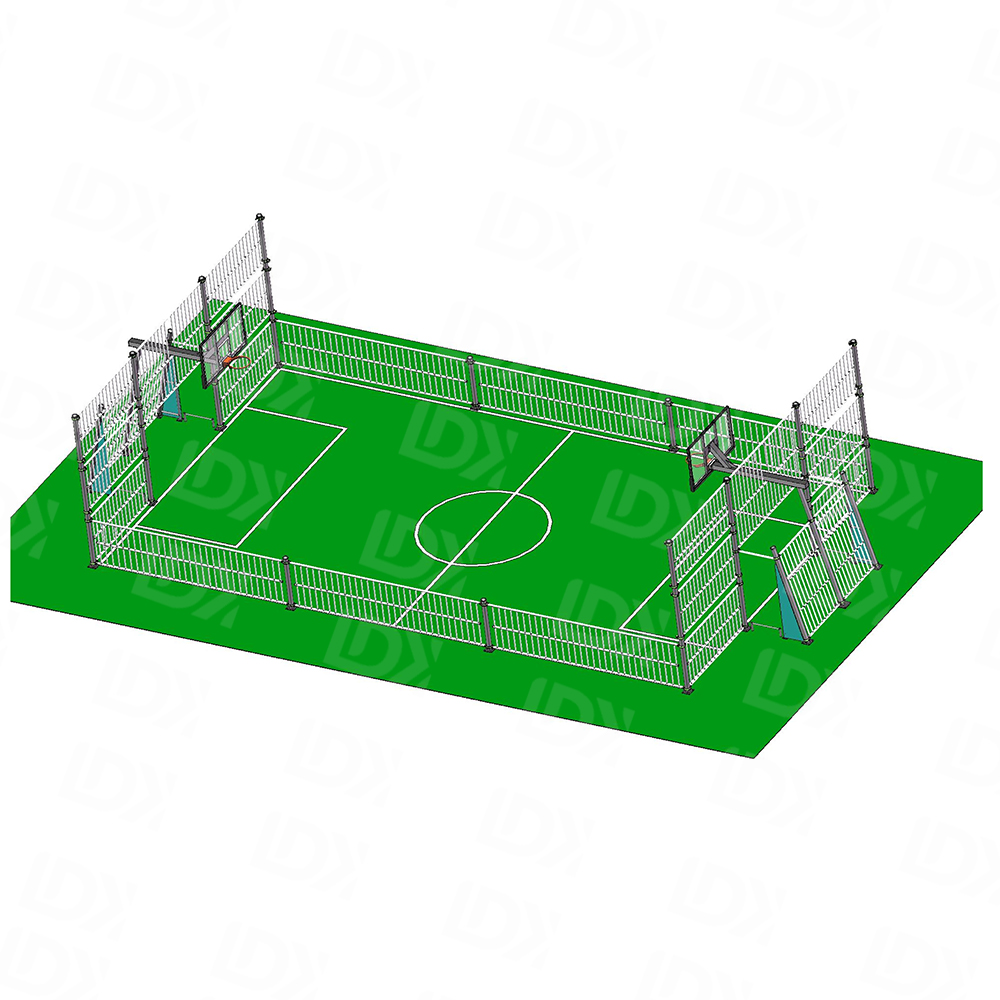 Customize the best caged basketball court and football field