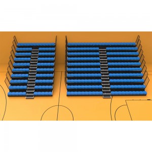 China fabricante sistema de assento retrátil arquibancadas de ginástica arquibancada telescópica externa para centro esportivo de basquete