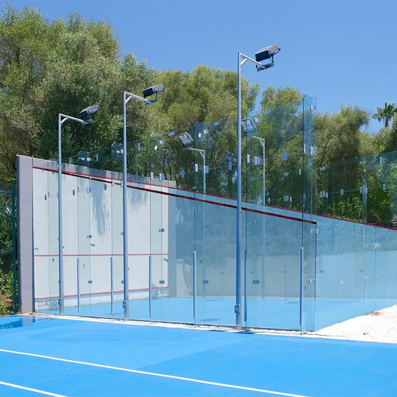 Squash Glass Court Padel Glass Tempered Tennis Padel Court Glass with CE certificate